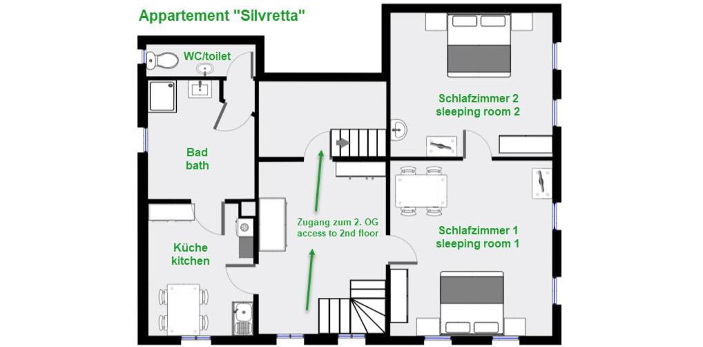 Apartament Haus Mair Gaschurn Zewnętrze zdjęcie